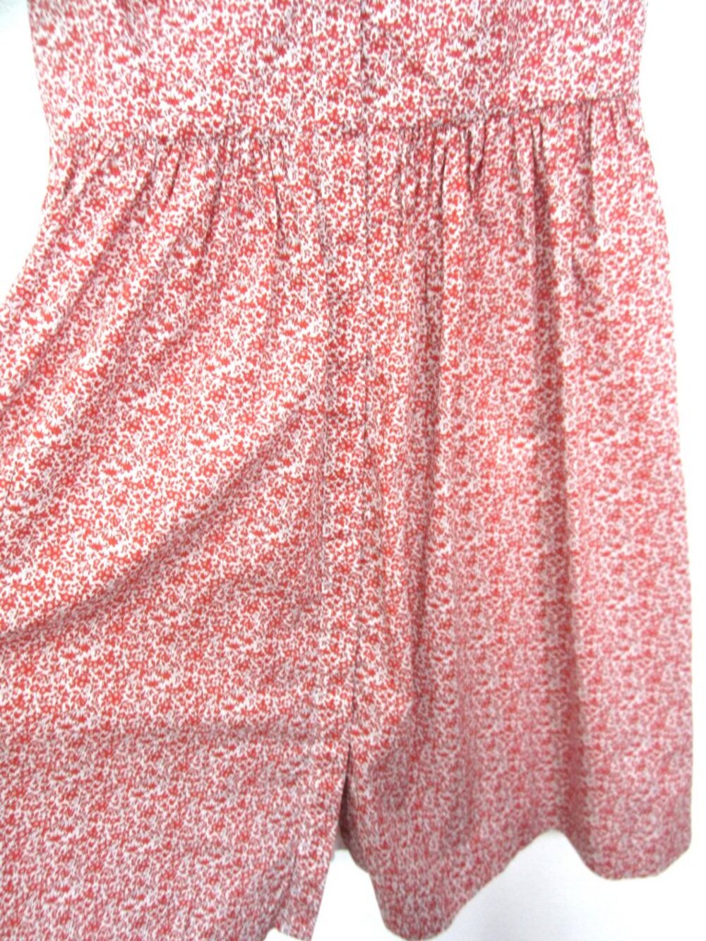 J.Crew Size 10 Liberty Floral Print Sleeveless Ruffle Neck Midi Dress Red - Picture 5 of 11